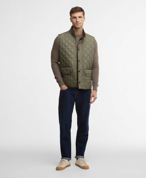 Barbour Dusty Olive Lowerdale Gilet — pocket detail