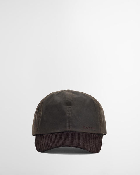 Barbour Olive Ashby Cap — front view