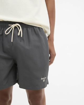 Barbour Asphalt Water Reactive Leaf Print Swim Shorts - Grey, Polyester, Regular Fit - View 5