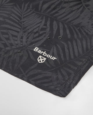 Barbour Asphalt Water Reactive Leaf Print Swim Shorts - Grey, Polyester, Regular Fit - Alternate View