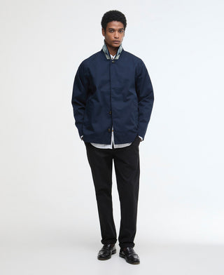 Barbour Navy Short Rokig Waterproof Jacket - Cotton, Denim, Polyester, Knit - Alternate View