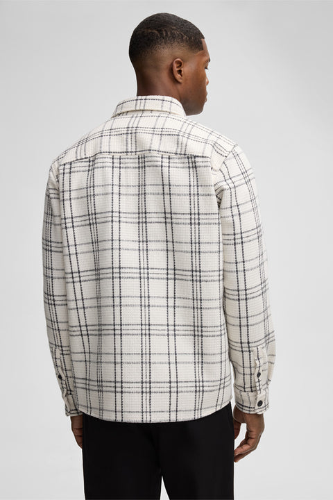 Strellson Off White Nero Overshirt - Polyester, Regular Fit, Check - View 5