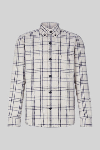 Strellson Off White Nero Overshirt - Polyester, Regular Fit, Check