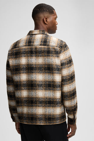 Strellson Black & Beige Check Noel Overshirt - Cotton, Polyester, Regular Fit - View 5