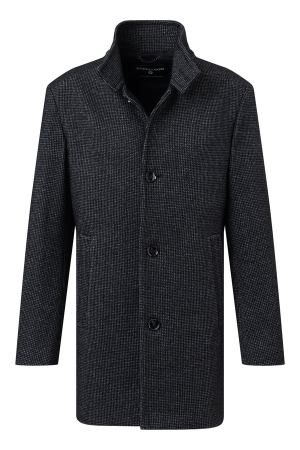 Charcoal Patterned Finchley Short Coat