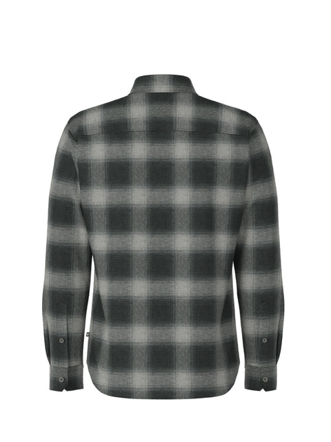Strellson Black & Grey Check Corey Flannel Shirt - Cotton, Flannel, Regular Fit - View 5