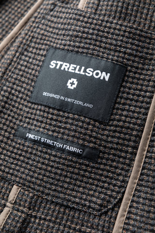 Strellson Textured Brown Knit Adwyn Blazer - Wool, Polyester, Viscose, Slim Fit - Alternate View