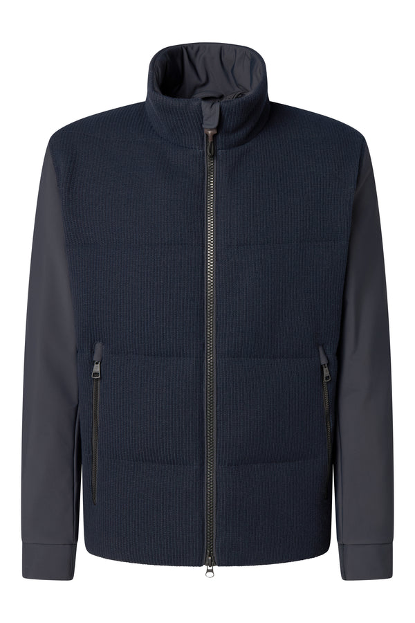 Navy Flex Knit Jacket