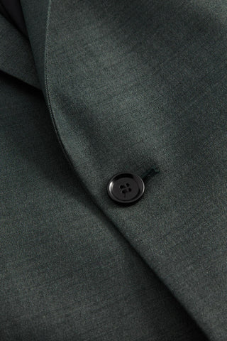Strellson Green-Grey Alzer-Kynd Suit - Navy, Wool, Polyester, Viscose, Slim Fit, Knit - Detail View