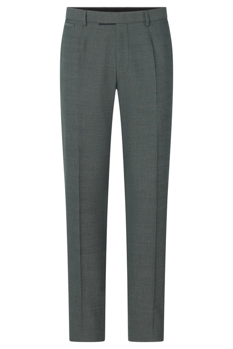 Strellson Green-Grey Alzer-Kynd Suit - Navy, Wool, Polyester, Viscose, Slim Fit, Knit - View 5