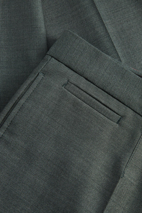Strellson Green-Grey Alzer-Kynd Suit - Navy, Wool, Polyester, Viscose, Slim Fit, Knit - View 8