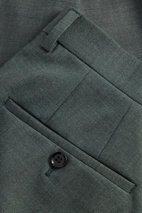 Strellson Green-Grey Alzer-Kynd Suit - Navy, Wool, Polyester, Viscose, Slim Fit, Knit - View 7
