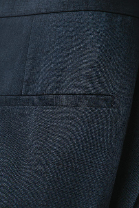 Strellson Textured Navy Aidan-Melwin Suit - Wool, Polyester, Viscose, Slim Fit - View 9