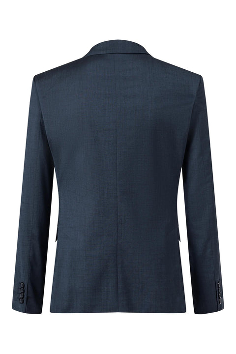 Strellson Textured Navy Aidan-Melwin Suit - Wool, Polyester, Viscose, Slim Fit - View 6