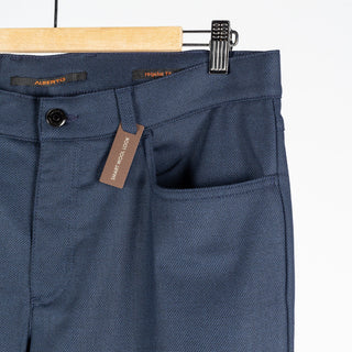 Alberto Navy denim Casual Pants (back view)