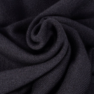Gran Sasso Anthracite Double-Thread Merino Wool Turtleneck Sweater (front view)