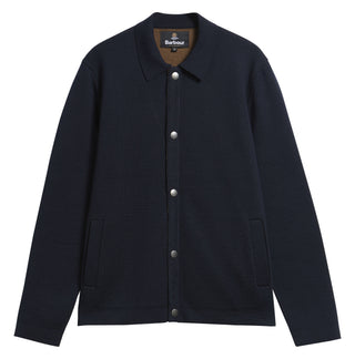 Barbour Navy Florcombe Knit Cardigan shown on a white background, alternate view.