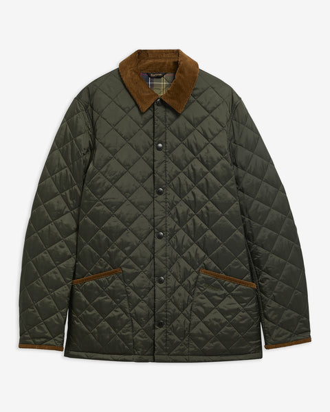 Barbour Sage Icons Liddesdale Quilted Jacket shown on a white background, front view.