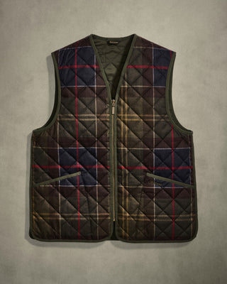 Barbour Tartan Icons Liner Classic Vest styled in the Barbour autumn winter 2026 campaign.