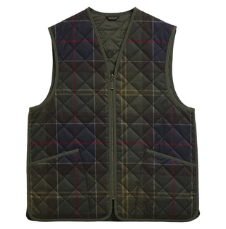 Barbour Tartan Icons Liner Classic Vest shown on a white background, alternate view.