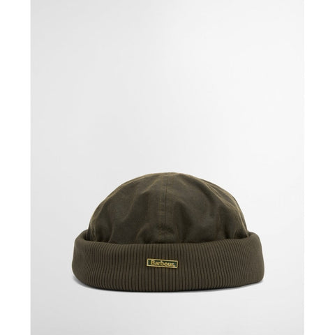 Barbour Olive Oakmoor Docker Wax Cap - Tan, Cotton, Polyester, Knit
