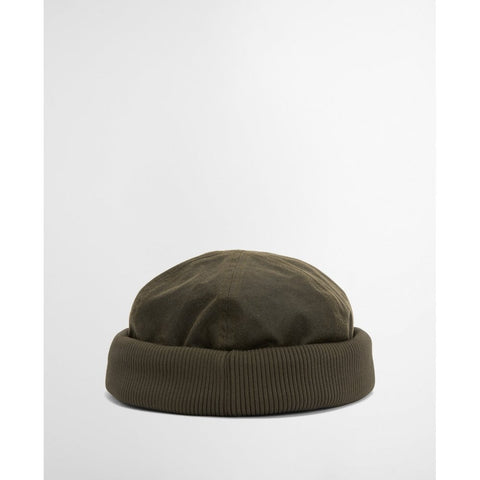 Barbour Olive Oakmoor Docker Wax Cap - Tan, Cotton, Polyester, Knit - Detail View