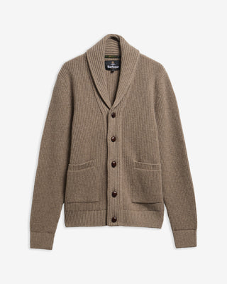 Barbour Stone Hartland Knit shown on a white background, front view.