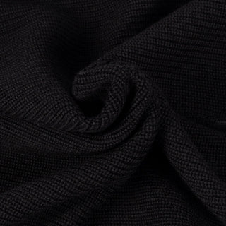 Gran Sasso Black Merino Wool Half-Zip Pullover (front view)