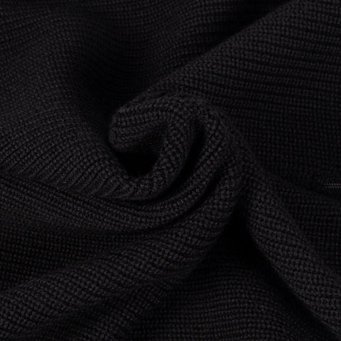 Gran Sasso Black Merino Wool Half-Zip Pullover (front view)