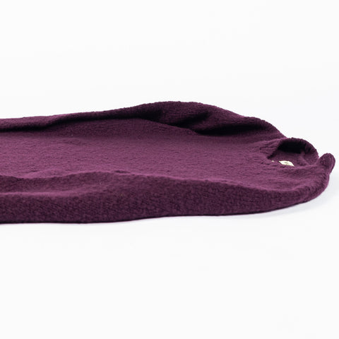 De Bonne Facture Plum Boucl� Wool Crew Neck Jumper - Made in Italy (lining detail)