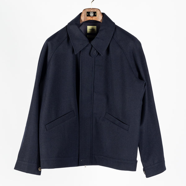 Navy Driver's Jacket Water Repellent Wool