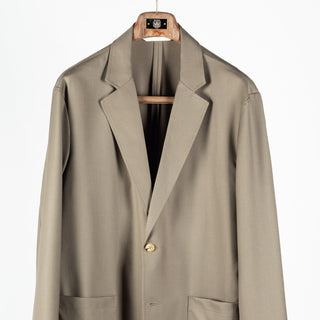 De Bonne Facture Vert-de-Gris Super 130's Merino Writer's Jacket - Made in France (sleeve detail)