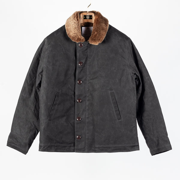 Black/Kodiak Waxed Canvas N-1 Deck Jacket