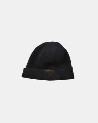 Dehen 1920 Black Black Wool Knit Watch Cap (front)