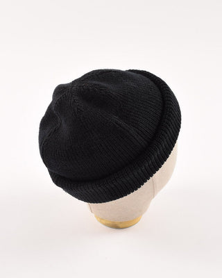 Dehen 1920 Black Black Wool Knit Watch Cap (detail)