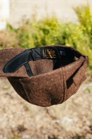 Dehen Dark Tan Mix Unstructured Baseball Hat, wool crown and interior label