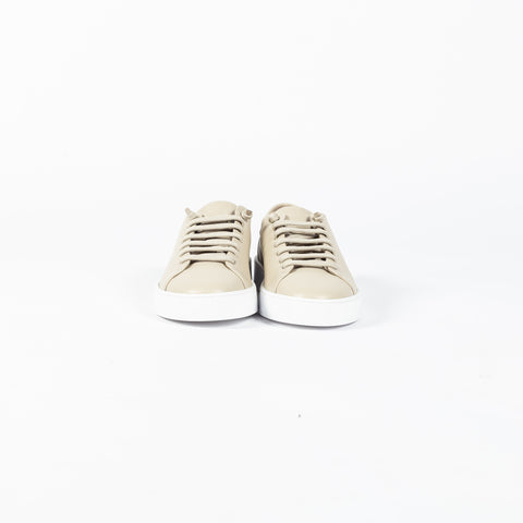 RFR Fabiano Ricci Cream Grain Leather Slip-On Sneaker (back view)