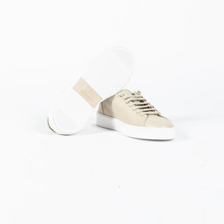 RFR Fabiano Ricci Cream Grain Leather Slip-On Sneaker (fabric detail)