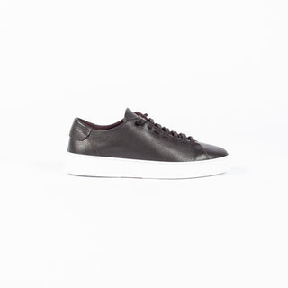 RFR Fabiano Ricci Testa di Moro Brown Grain Leather Slip-On Sneaker - Made in Italy