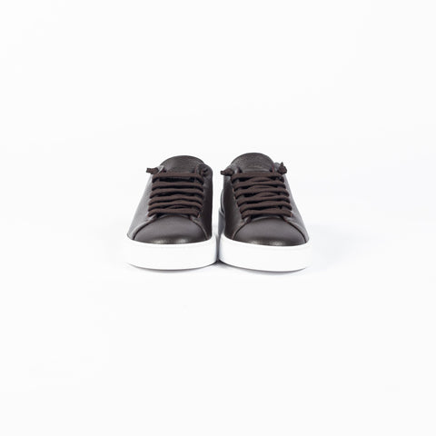 RFR Fabiano Ricci Testa di Moro Brown Grain Leather Slip-On Sneaker (back view)