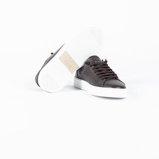 RFR Fabiano Ricci Testa di Moro Brown Grain Leather Slip-On Sneaker (fabric detail)