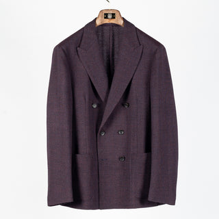Fradi Denim Magenta double-breasted jacket, front view