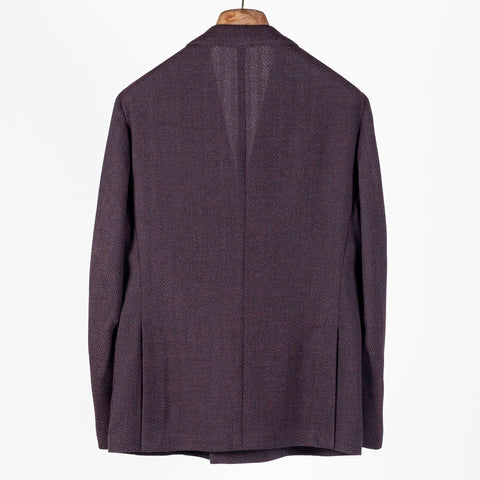 Fradi Denim Magenta double-breasted jacket, back view