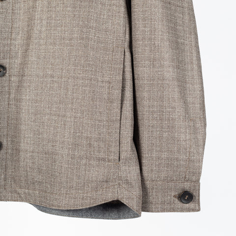 Fradi Yuta overshirt, hip pocket, hem and cuff detail