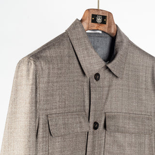Fradi Yuta overshirt, collar and shoulder detail