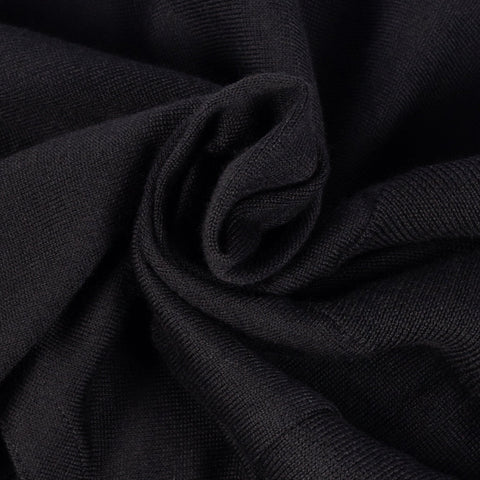 Gran Sasso Black Virgin Wool V-Neck Waistcoat (front view)