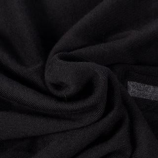 Gran Sasso Black Virgin Wool Mock-Neck Quarter-Zip Pullover (front view)