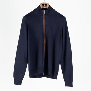 Gran Sasso Navy Merino Wool Crewneck Sweater - Made in Italy