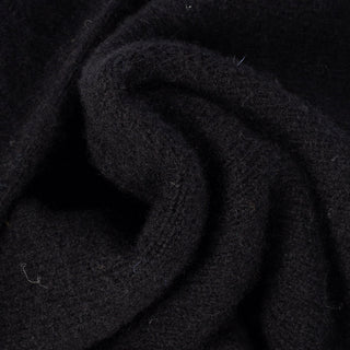 Harley of Scotland Black Shaggy Crew Neck Sweater (front view)