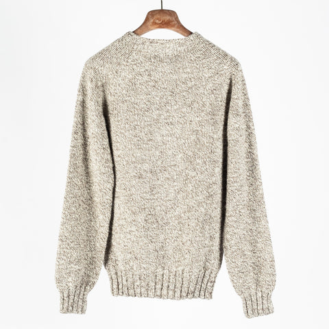 Harley of Scotland Herdwick Saddle Shoulder Crew Neck Sweater (back view)